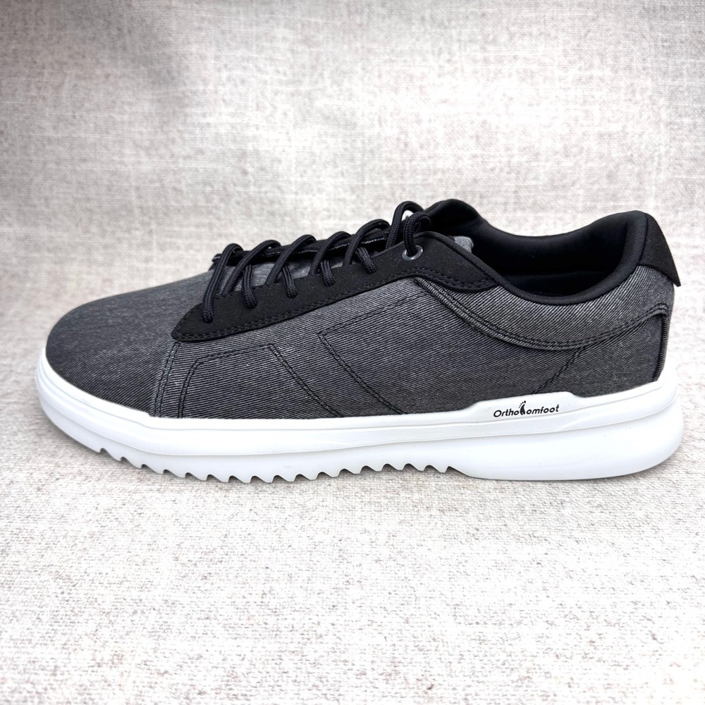 OrthoComfoot NWOB‎ mens 43 (9.5) orthopedic arch support canvas lace up sneakers - Picture 3 of 10